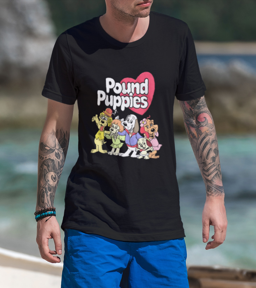 Pound Puppies Heartwarming Cartoon Characters T-Shirt