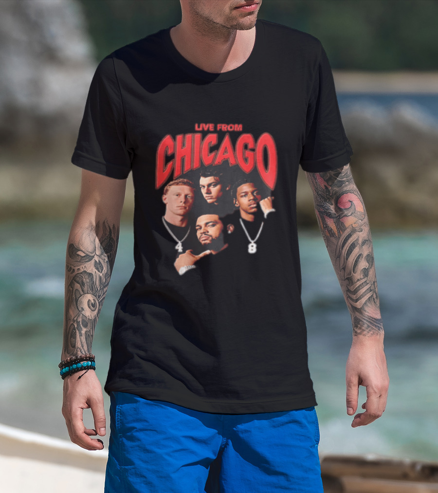 Live From Chicago Bootleg Featuring Four Athletes With Diamond Chains T-Shirt