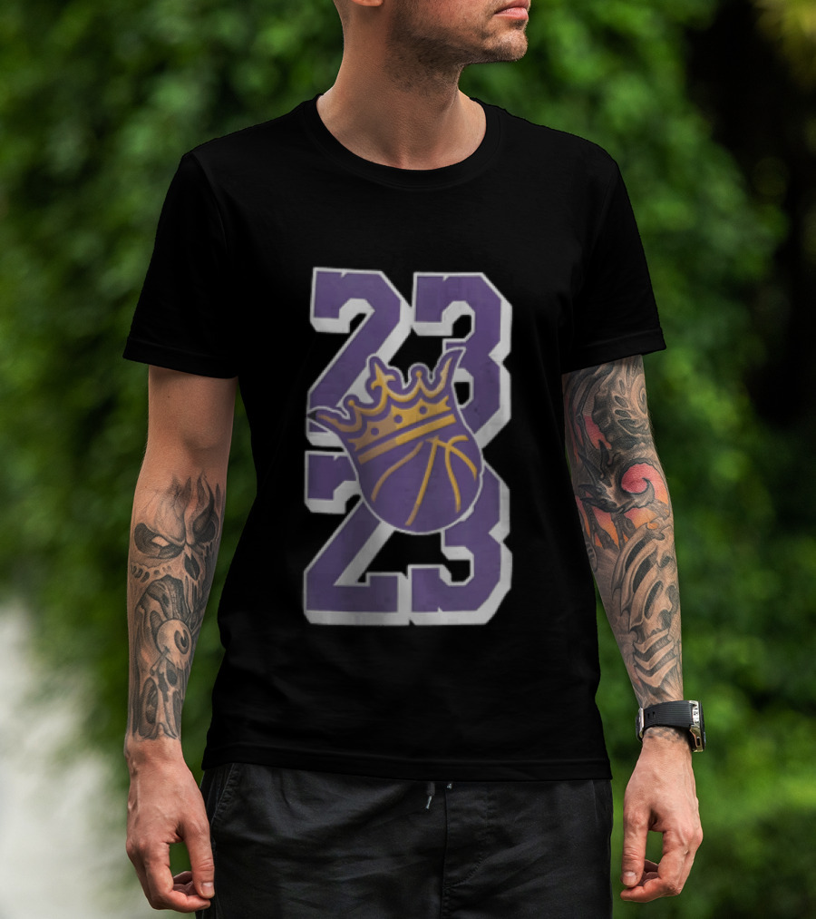 Sacramento Kings NBA 23 Crown Purple Basketball T-Shirt