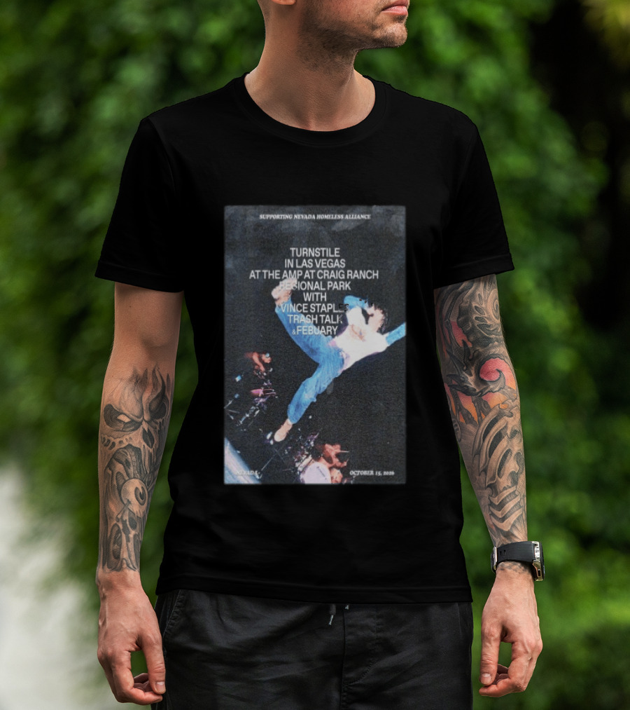 Turnstile Las Vegas October 15 2026 Craig Ranch Regional Park Vince Staples Trash Talk Febuary Concert Event T-Shirt