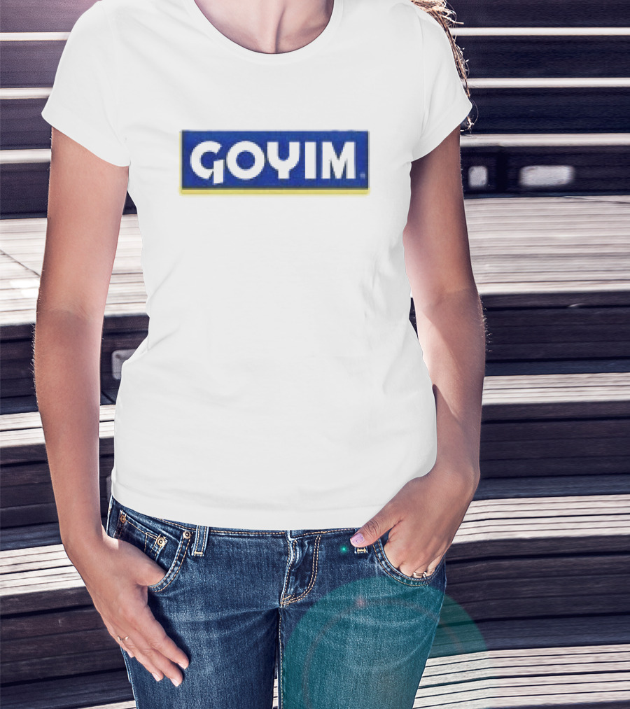 Hydeforce Goyim Text In Bold Font With Blue T-Shirt