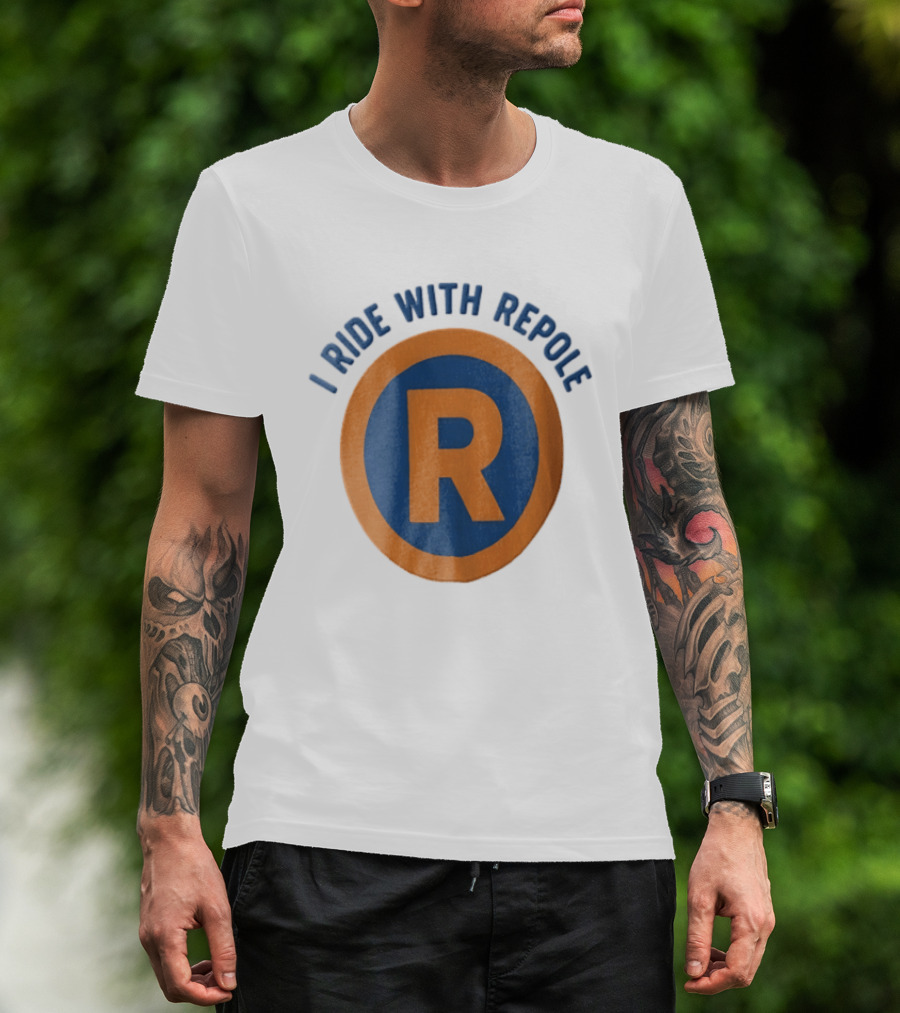 I Ride With Repole Blue Orange Ring R T-Shirt