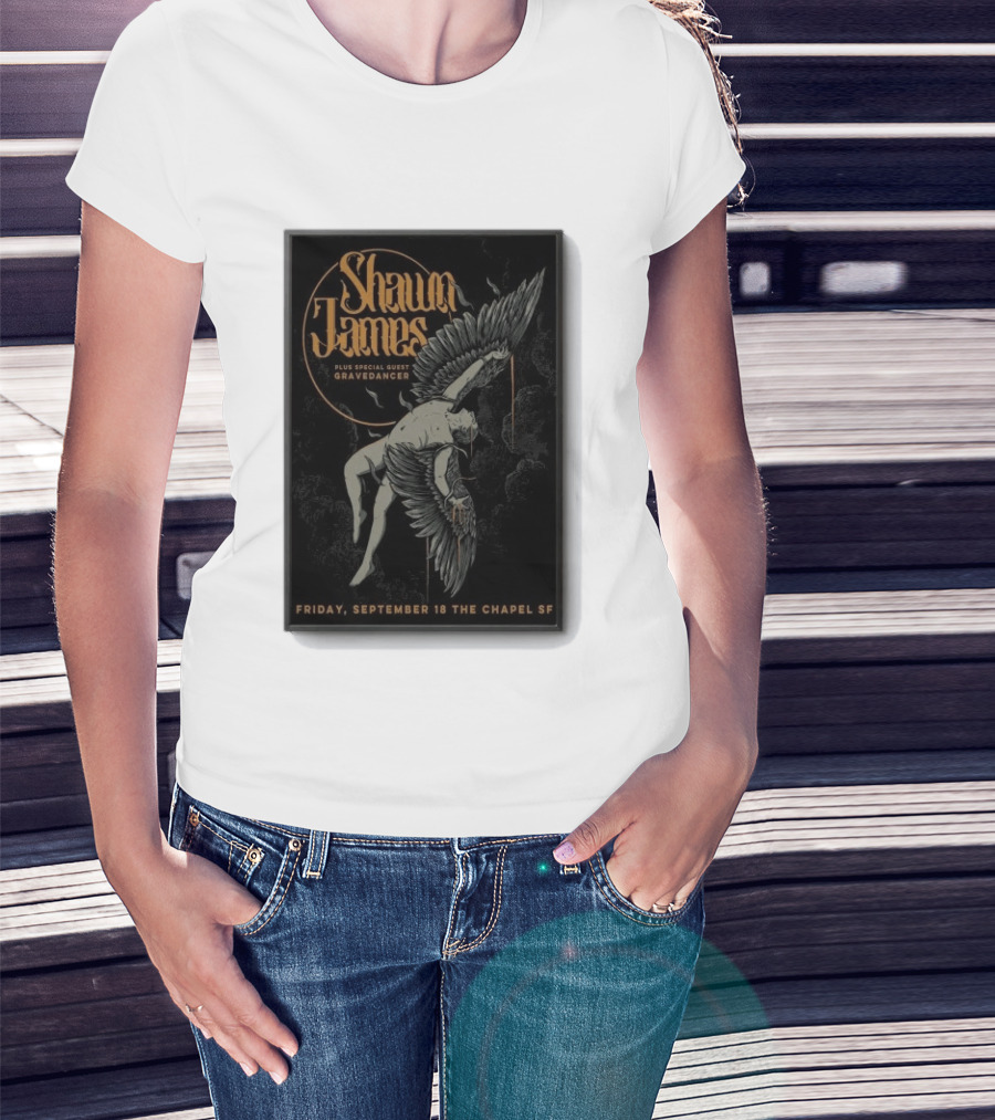 Shawn James San Francisco Concert Special Guest Gravedancer September 18 The Chapel SF T-Shirt