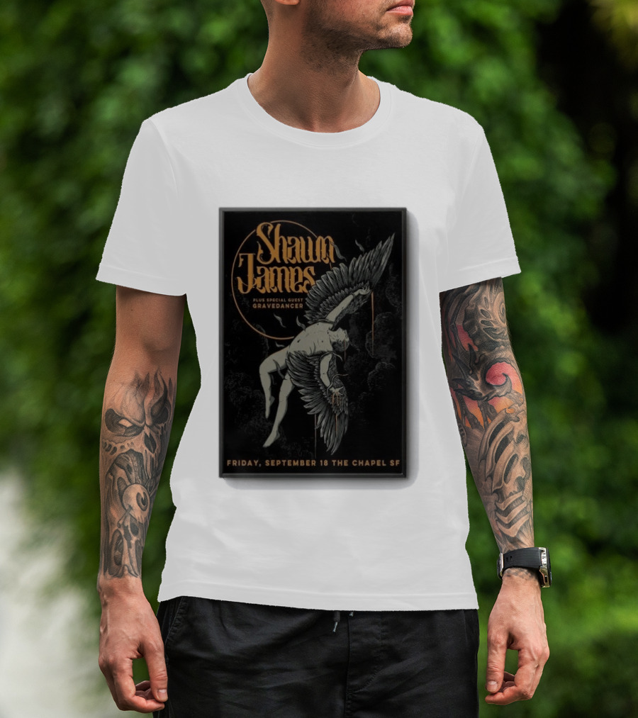 Shawn James San Francisco Concert Special Guest Gravedancer September 18 The Chapel SF T-Shirt