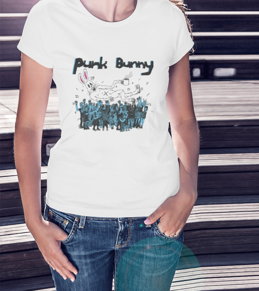 Punk Bunny Music Band Crowd T-Shirt