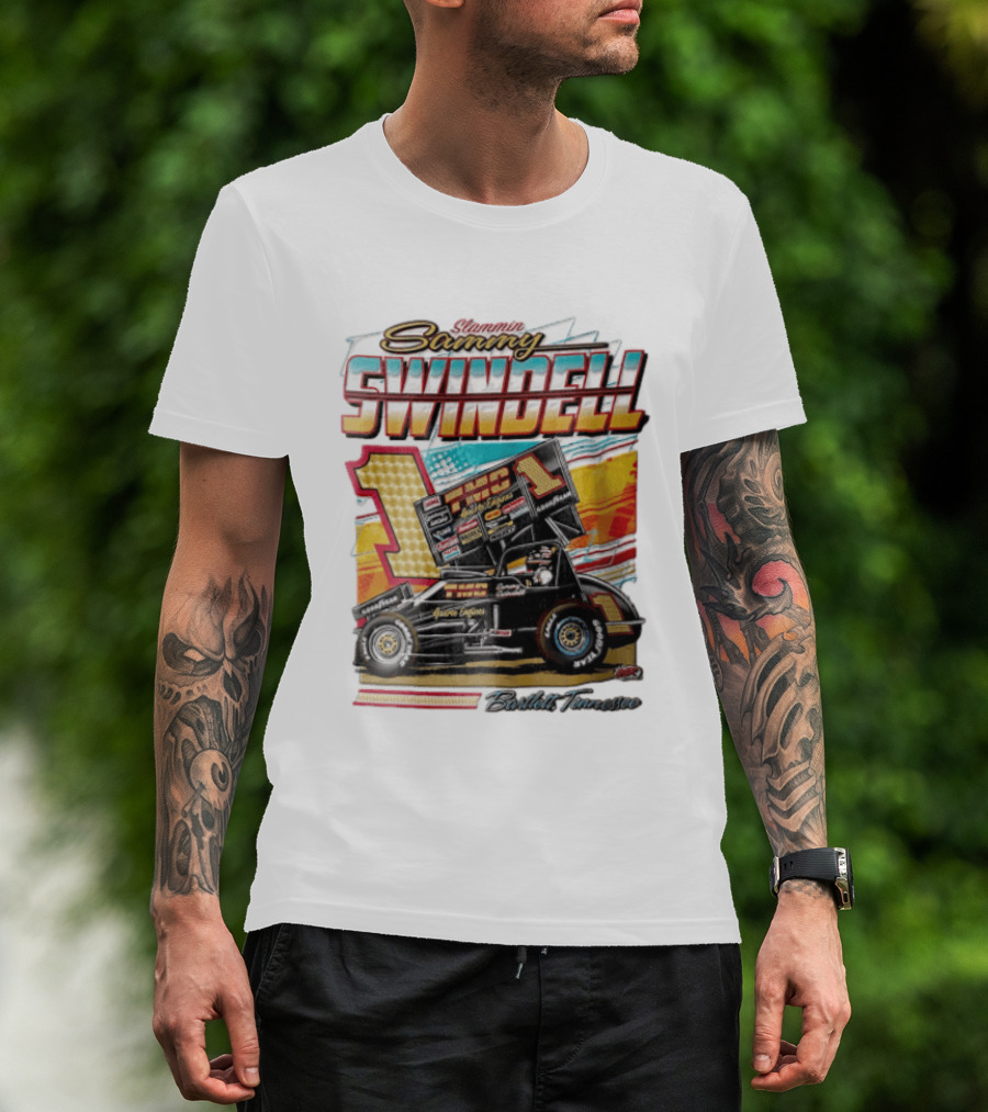 Slammin Sammy Swindell Number 1 Sprint Car Bartlett Tennessee Racing T-Shirt