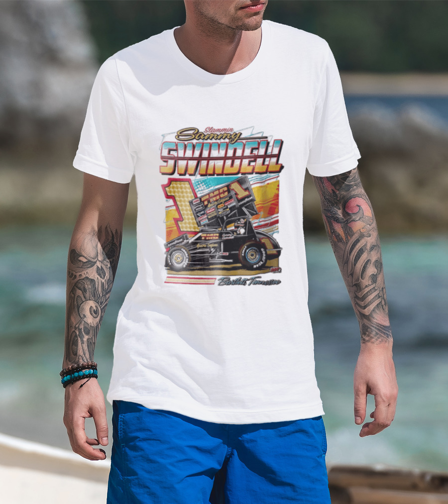 Slammin Sammy Swindell Number 1 Sprint Car Bartlett Tennessee Racing T-Shirt