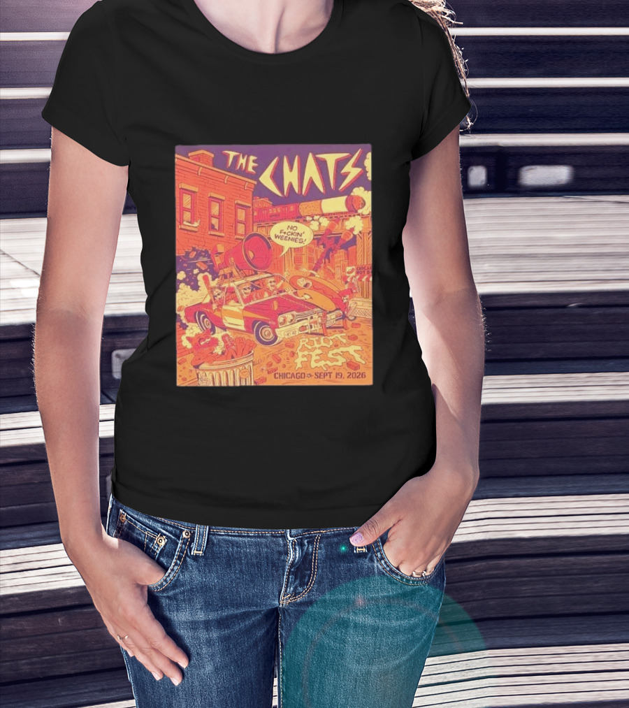 The Chats Riot Fest Chicago September 19 2026 Vintage Comic T-Shirt