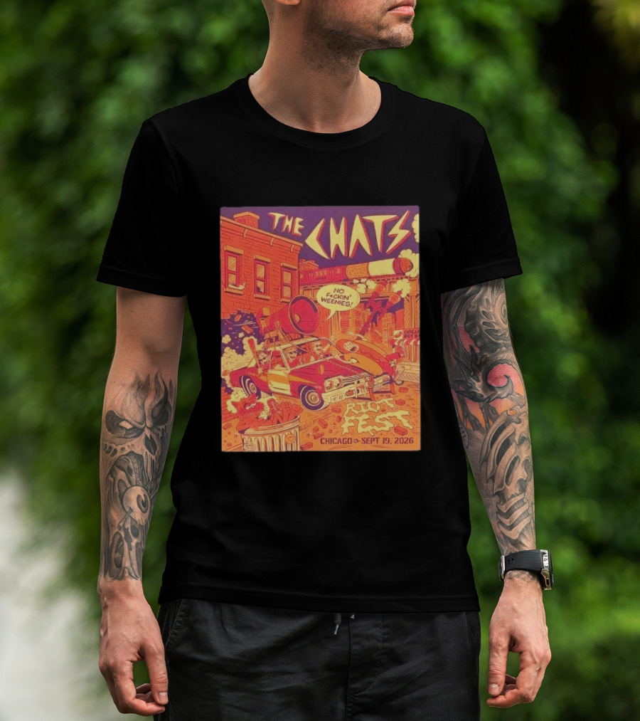 The Chats Riot Fest Chicago September 19 2026 Vintage Comic T-Shirt