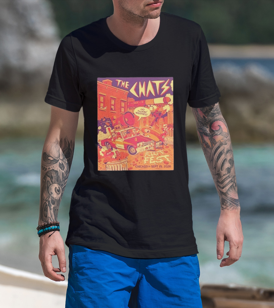 The Chats Riot Fest Chicago September 19 2026 Vintage Comic T-Shirt