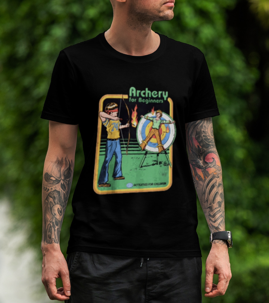 Archery For Beginners Activities For Children Vintage Target Practice T-Shirt