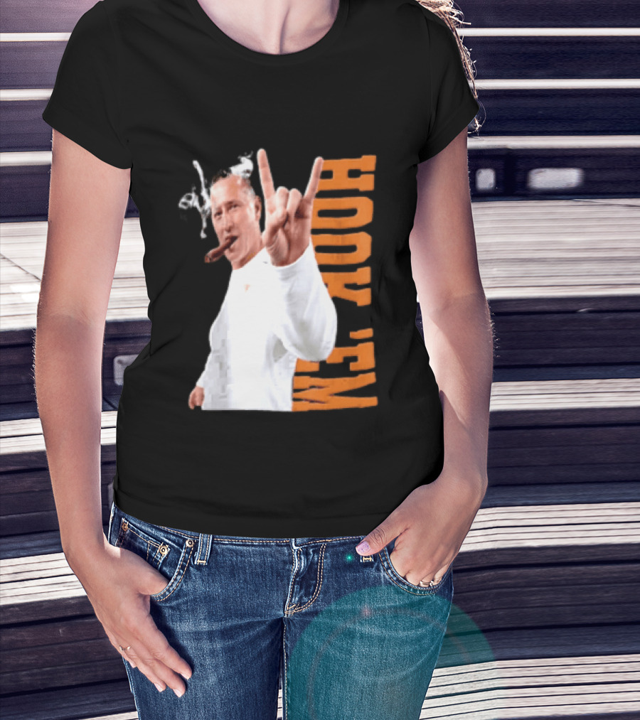 Coach Steve Sarkisian Hock 'Em Gesture Football Spirit T-Shirt