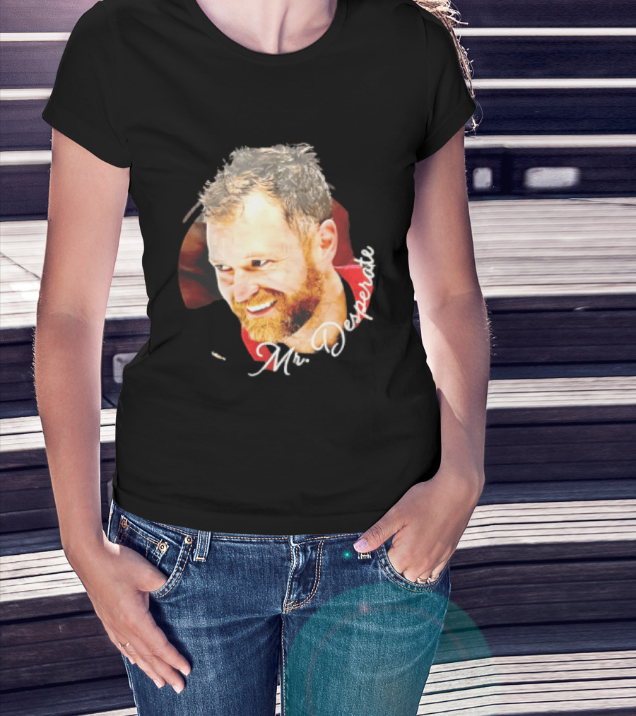 Mr Desperate Smiling Bearded Man Circular Photo T-Shirt