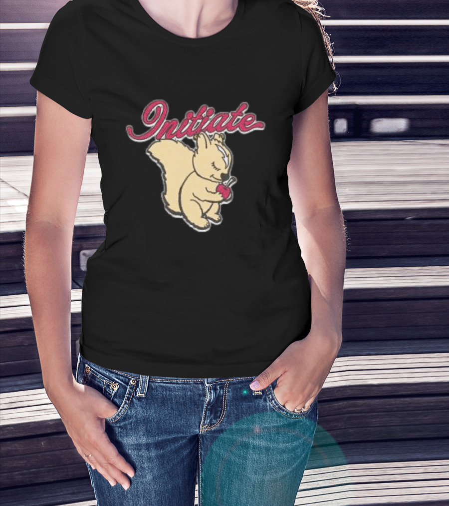 Initiate Squirrel Holding Apple T-Shirt