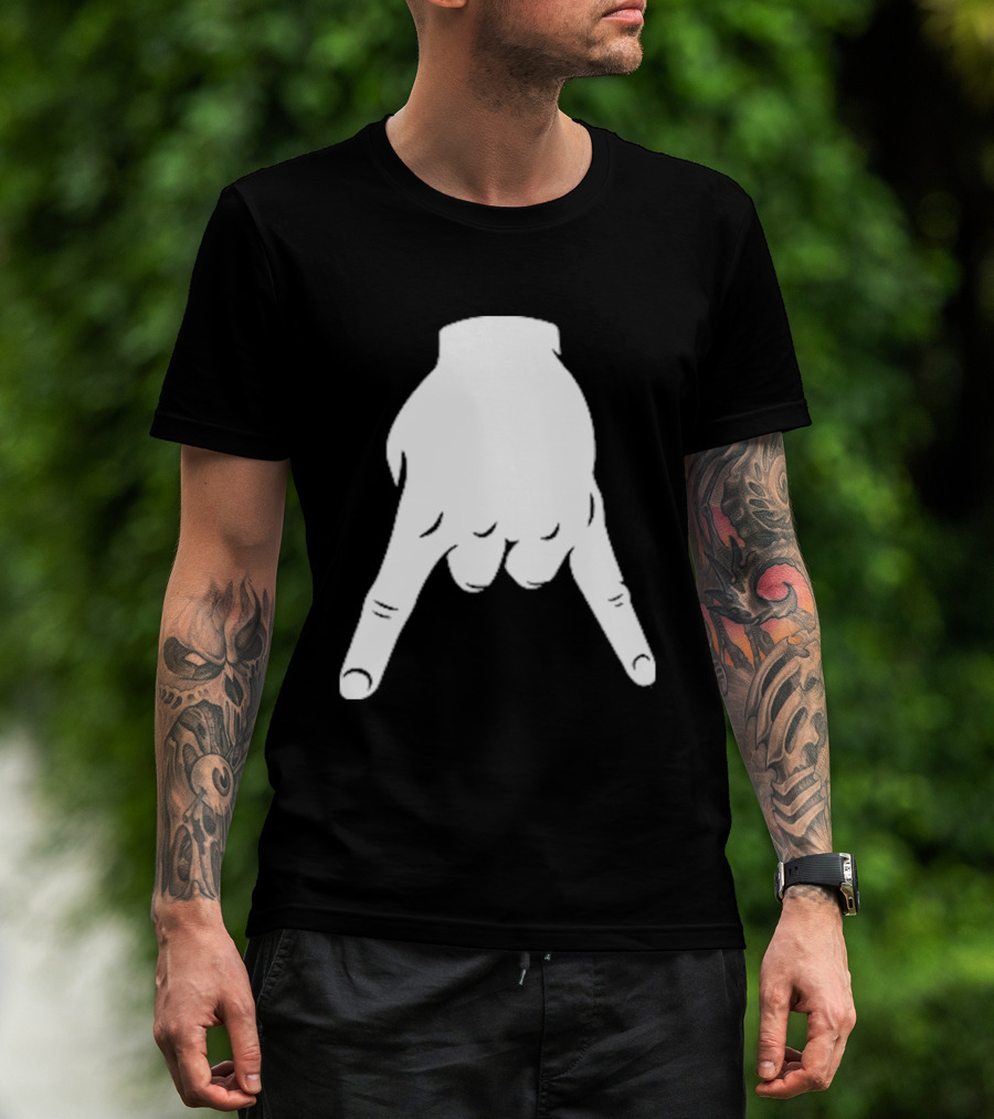 Horns Down Hand Gesture Texas Rivalry Sports Fan T-Shirt