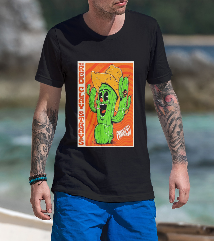 The Red Clay Strays Phoenix Cactus Character 2026 Desert Diamond Arena T-Shirt