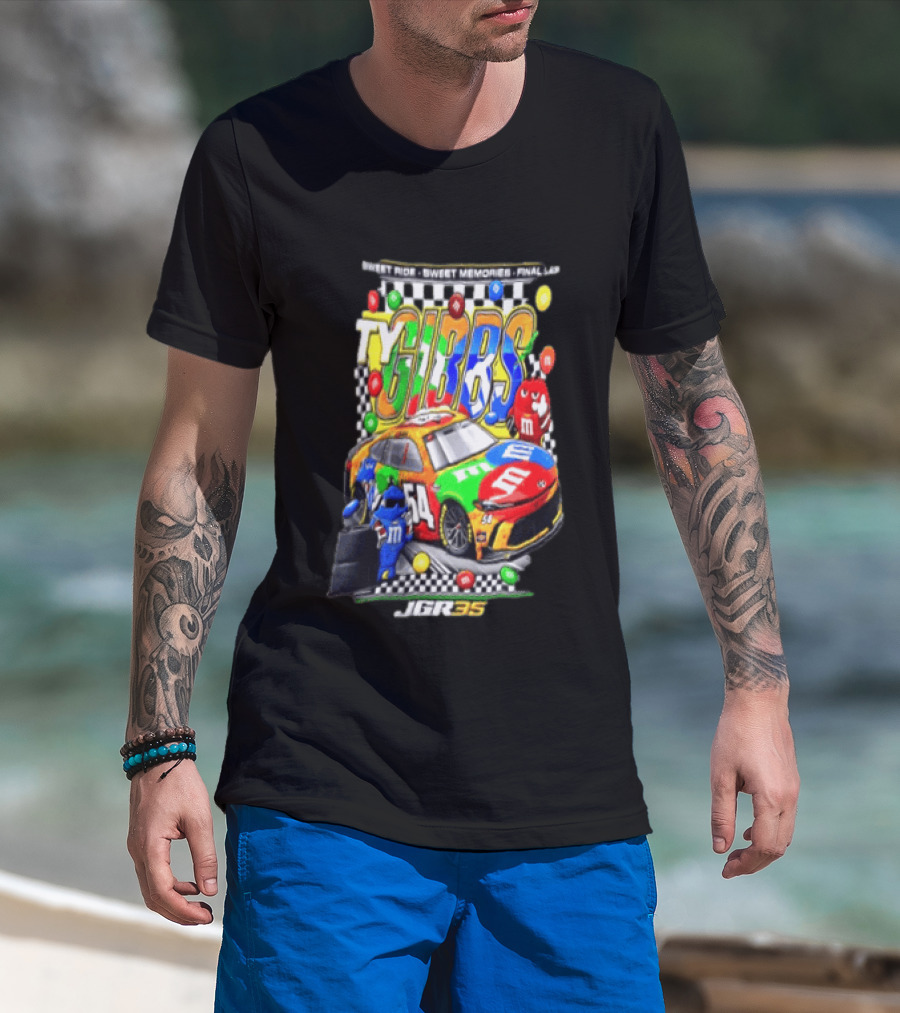 Ty Gibbs Sweet Ride 54 JGR M&M's Racing Final Lap Memories T-Shirt