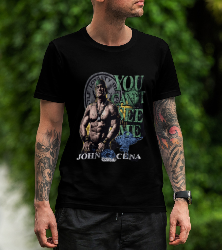 John Cena You Can't See Me Hustle Loyalty Respect Word Life Chain Gang Soldier T-Shirt