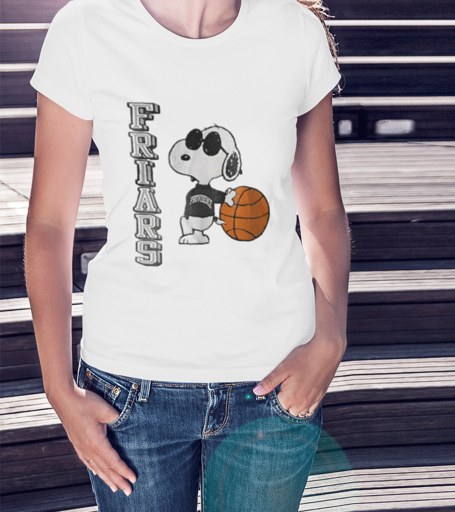 Providence Friars NCAA Snoopy Leaning Basketball Sunglasses T-Shirt