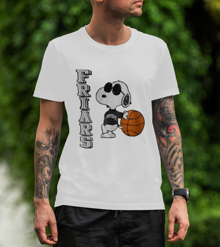 Providence Friars NCAA Snoopy Leaning Basketball Sunglasses T-Shirt