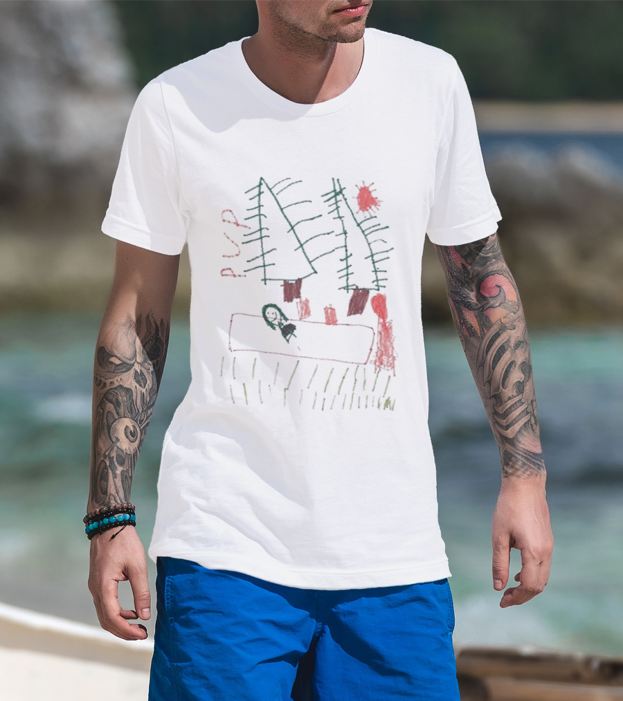 PUP The Dream Is Over Abstract Forest Sketch Sun T-Shirt