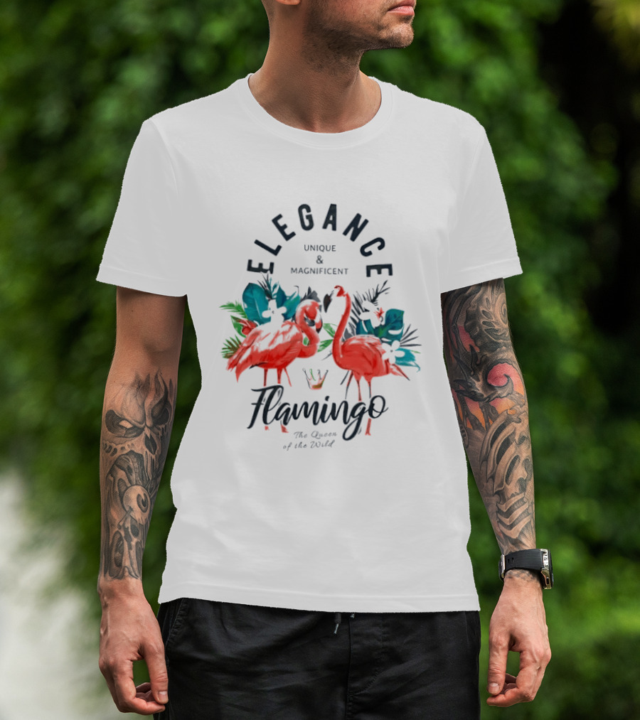 Elegance Unique Magnificent Flamingo The Queen Of The World T-Shirt