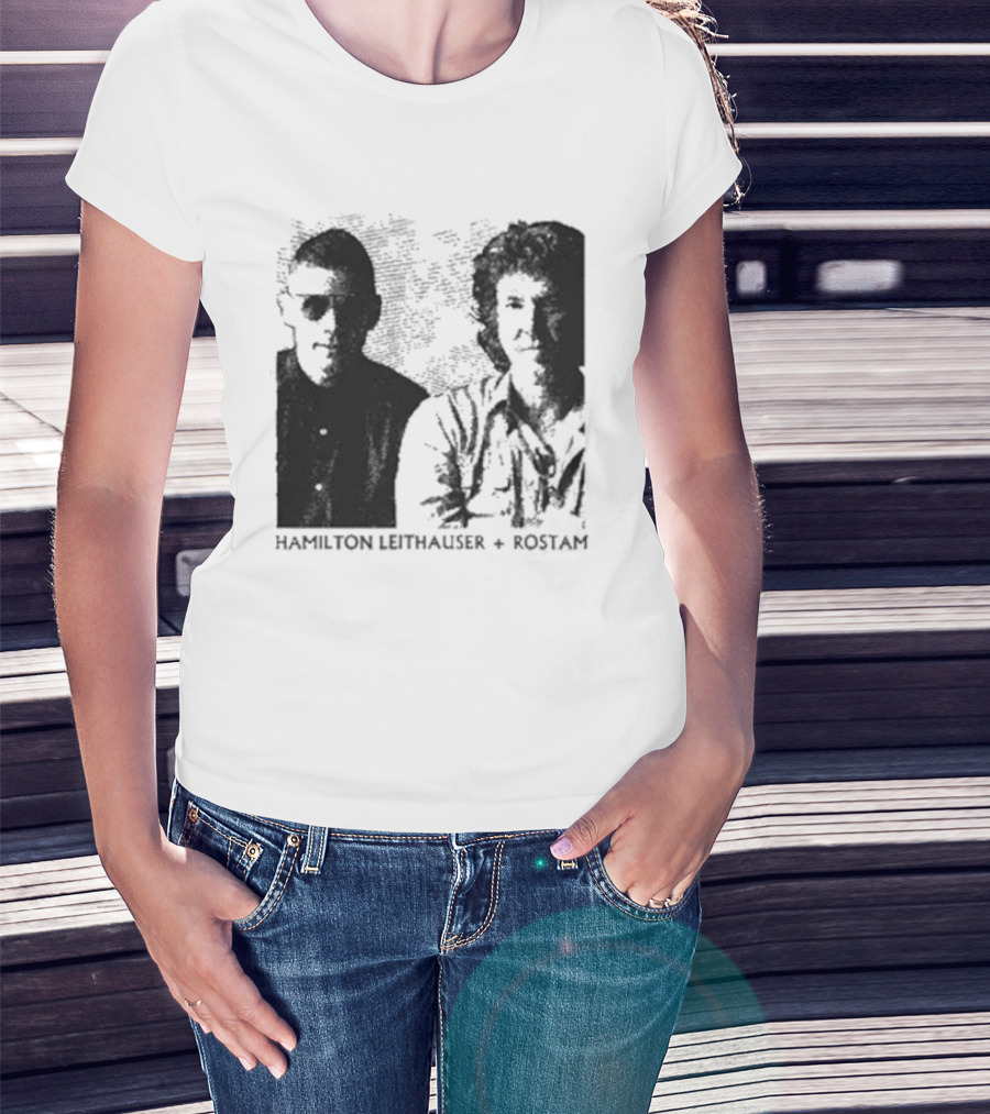 HAMILTON LEITHAUSER ROSTAM Black And White Photo Duo T-Shirt