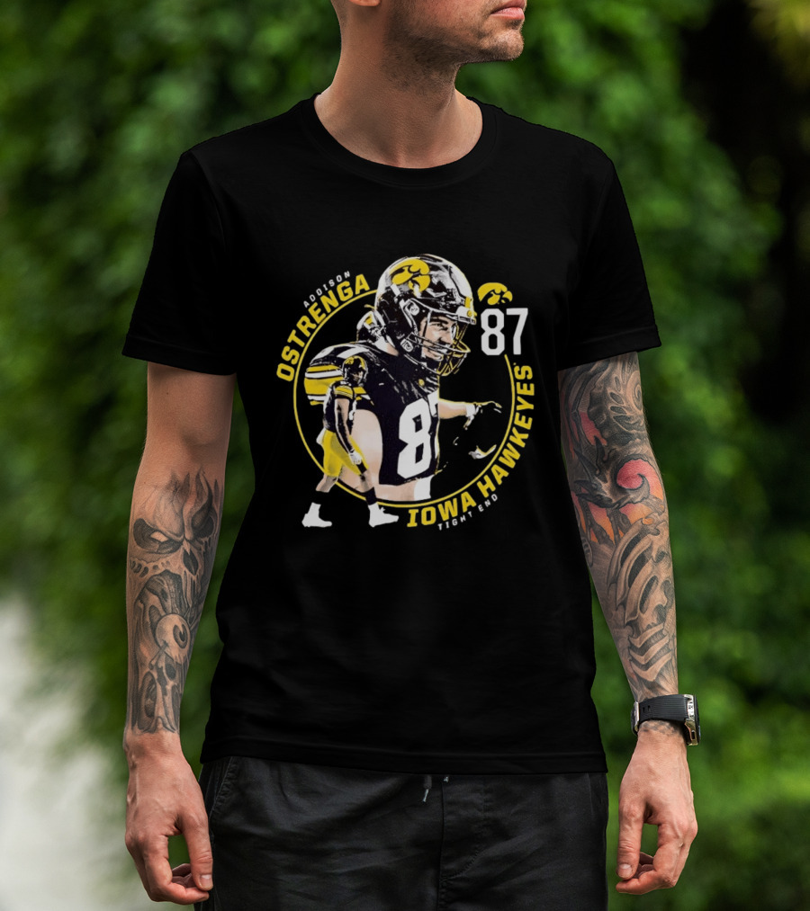 Ostrenga 87 Iowa Hawkeyes Tight End T-Shirt