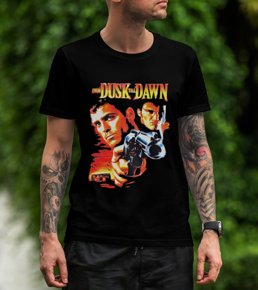 From Dusk Till Dawn Movie Artwork With Two Armed Characters T-Shirt