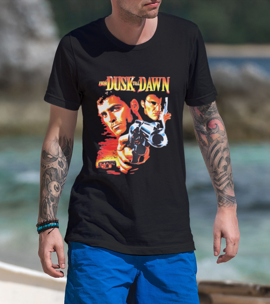 From Dusk Till Dawn Movie Artwork With Two Armed Characters T-Shirt