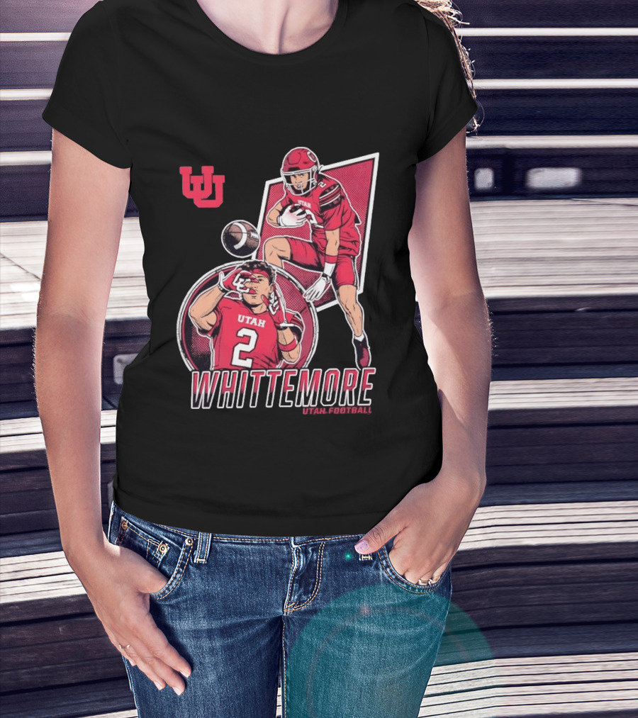 Utah Utes Football Whittemore No 2 Player Collage T-Shirt