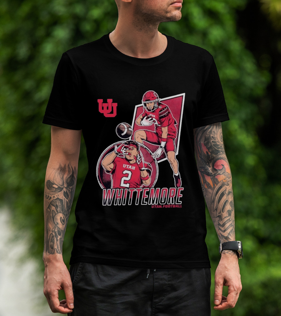 Utah Utes Football Whittemore No 2 Player Collage T-Shirt