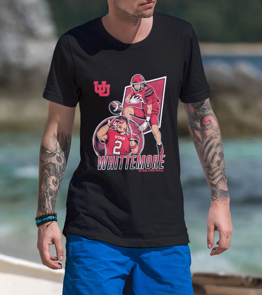 Utah Utes Football Whittemore No 2 Player Collage T-Shirt