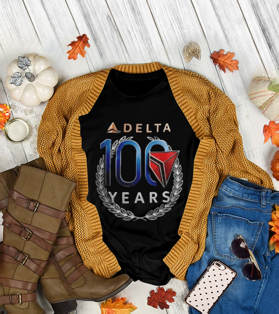 Delta 100 Years Laurel Wreath Anniversary T-Shirt