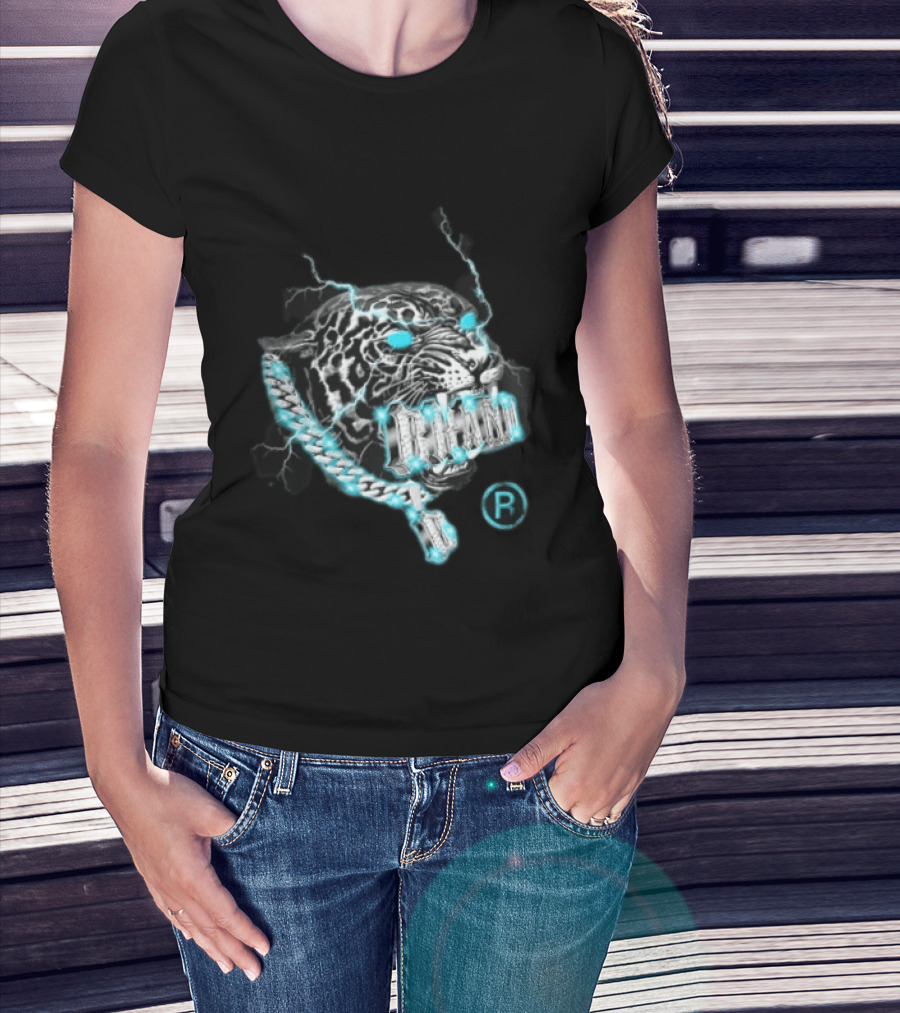 Marvel Black Panther Primal Lightning Panther With Blue Chain T-Shirt