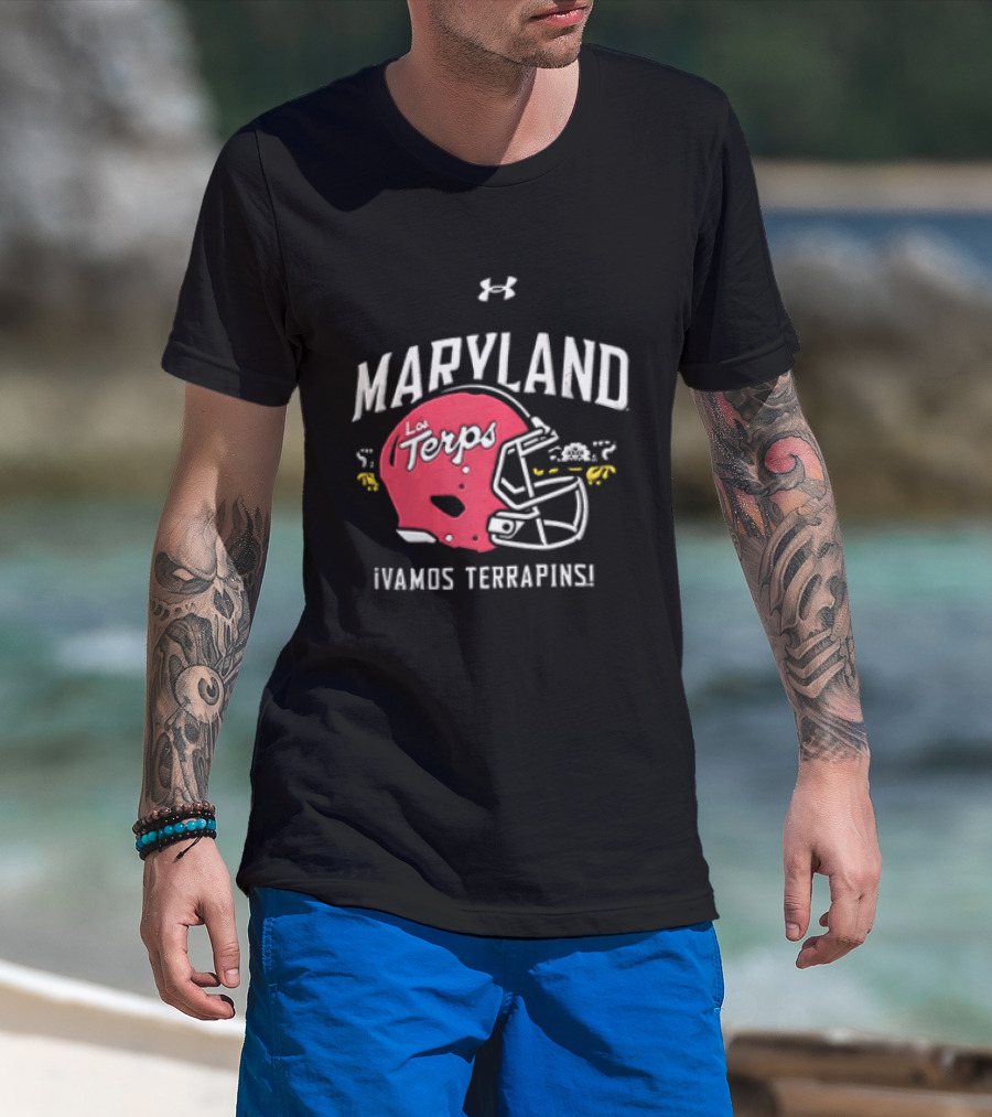 Maryland La Terps ¡Vamos Terrapins! Helmet T-Shirt