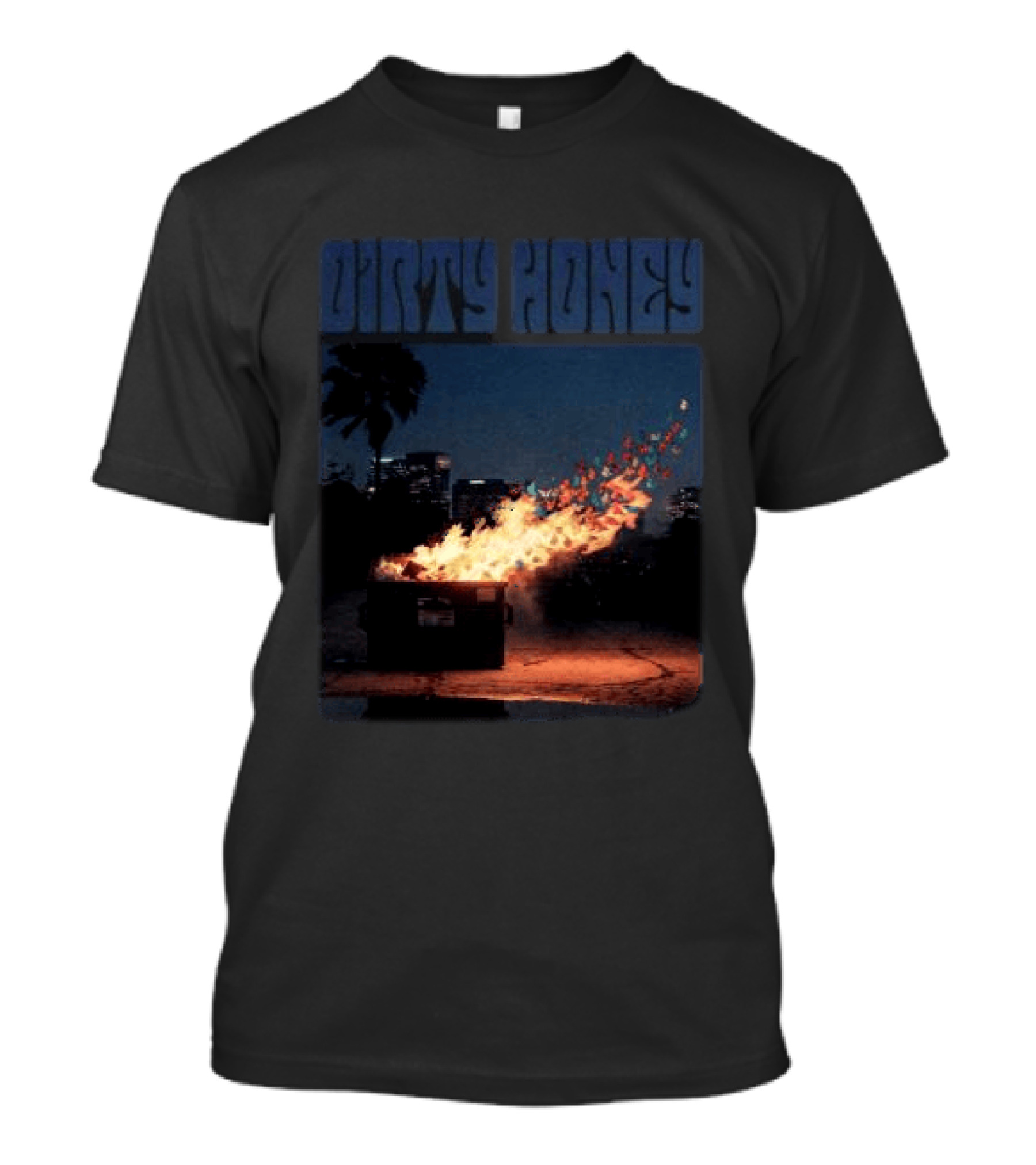 Dirty Honey Dumpster Fire Album Cover Vintage Aesthetic T-Shirt