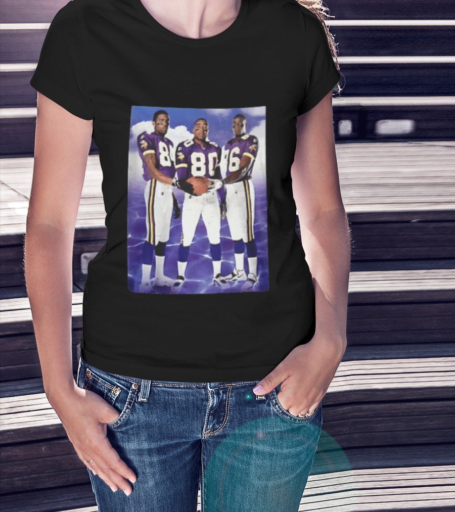 Randy Moss Cris Carter Jake Reed Minnesota Vikings Legendary Trio Football Players T-Shirt