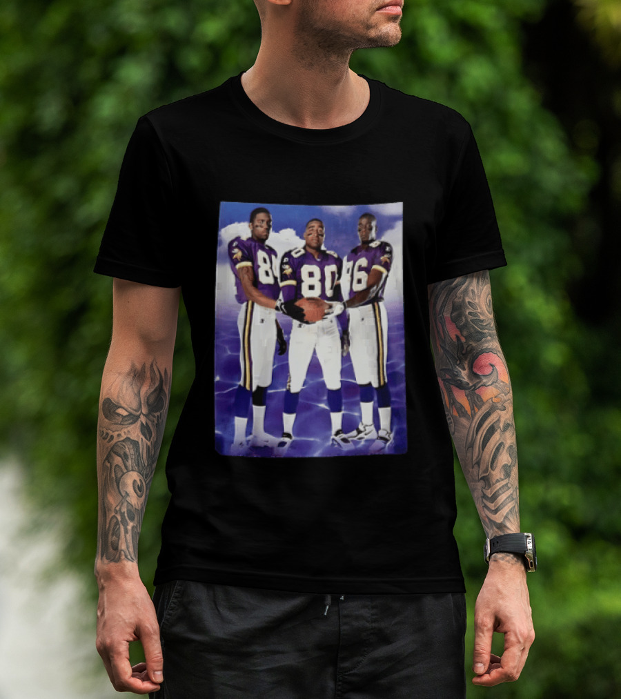 Randy Moss Cris Carter Jake Reed Minnesota Vikings Legendary Trio Football Players T-Shirt