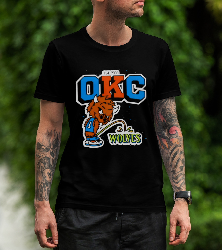 OKC Bison 2008 No 1 Jersey Vs Wolves T-Shirt