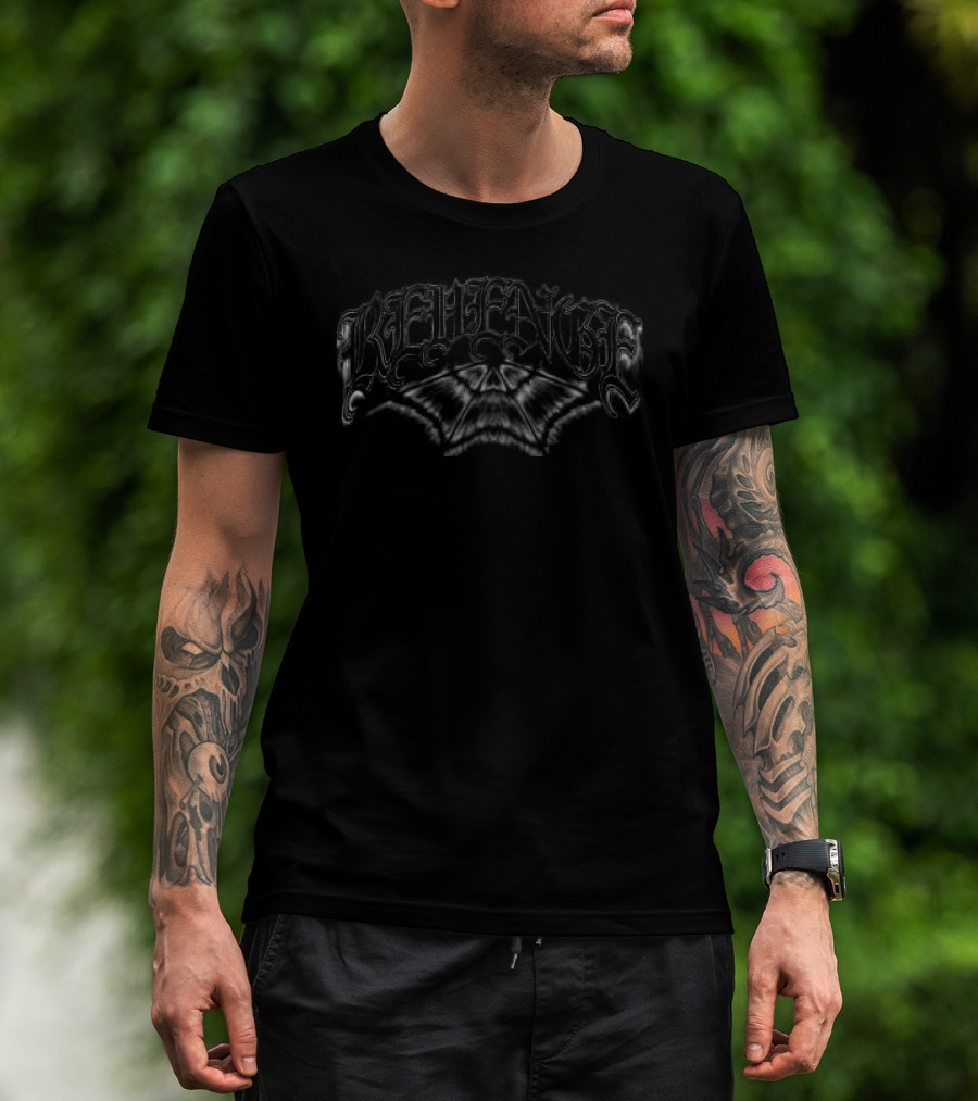 Revenge Store Seraph Black Gothic Winged T-Shirt