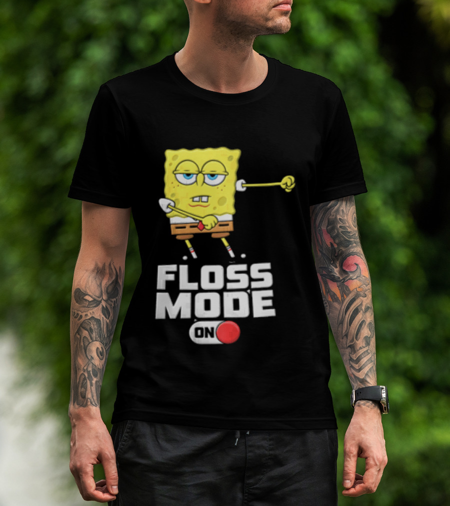 Squarepants Floss Mode On With Dabbing T-Shirt