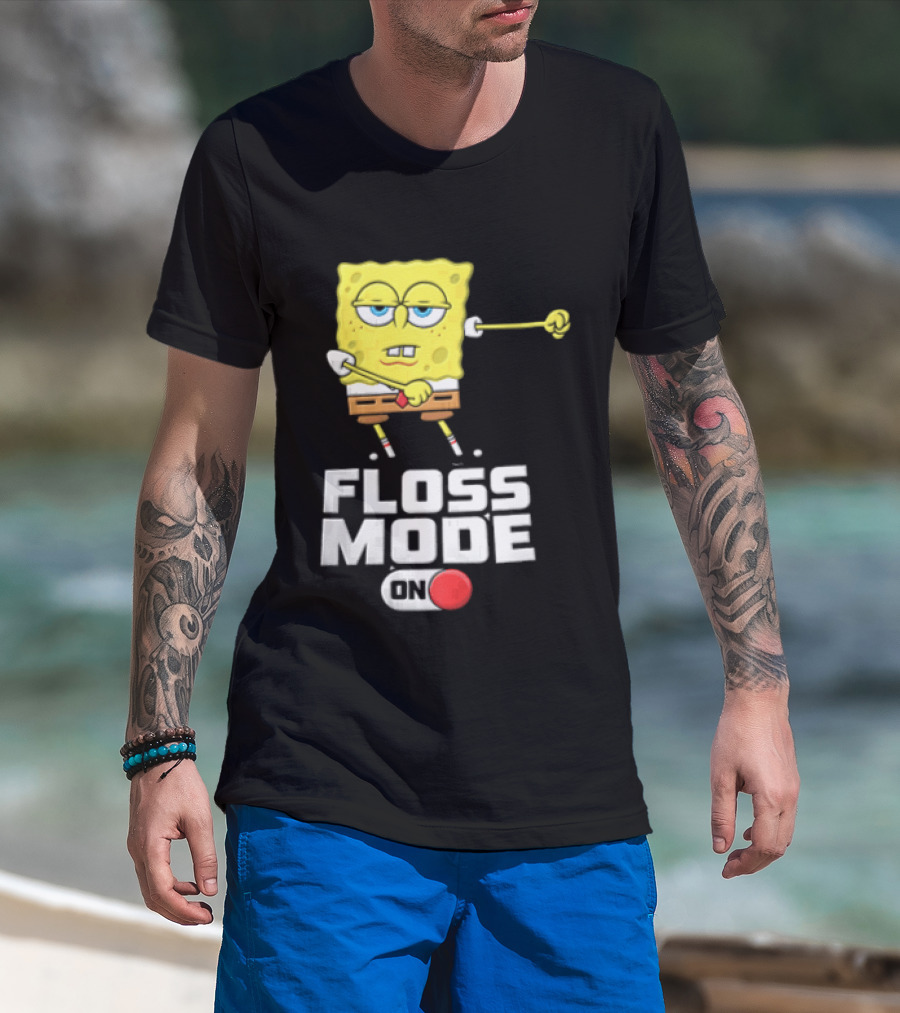 Squarepants Floss Mode On With Dabbing T-Shirt