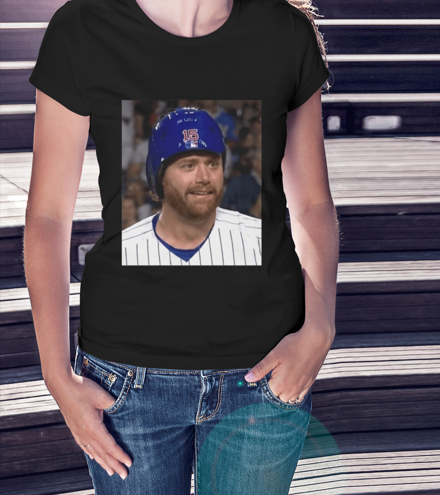 Taylor Davis Cubs Number 15 Helmet Stare T-Shirt