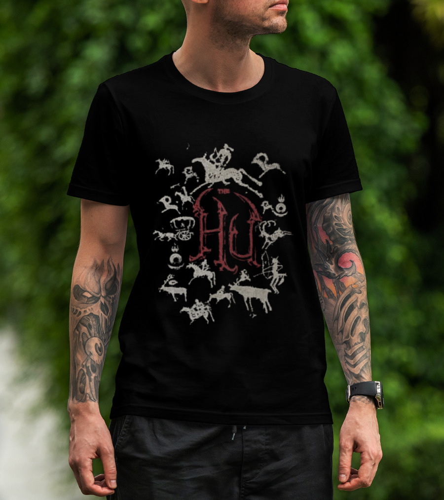 The Hu Store Petroglyphs HU Symbol And Ancient Figures T-Shirt