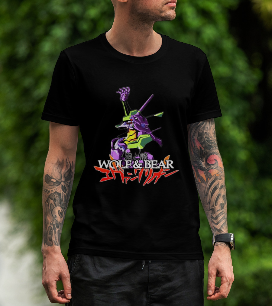 Wolf & Bear Store Shop Nge Tour Evangelion Mecha Anime T-Shirt