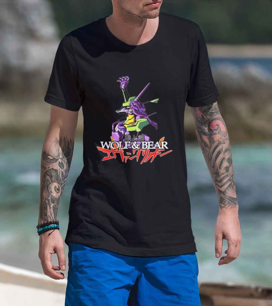 Wolf & Bear Store Shop Nge Tour Evangelion Mecha Anime T-Shirt
