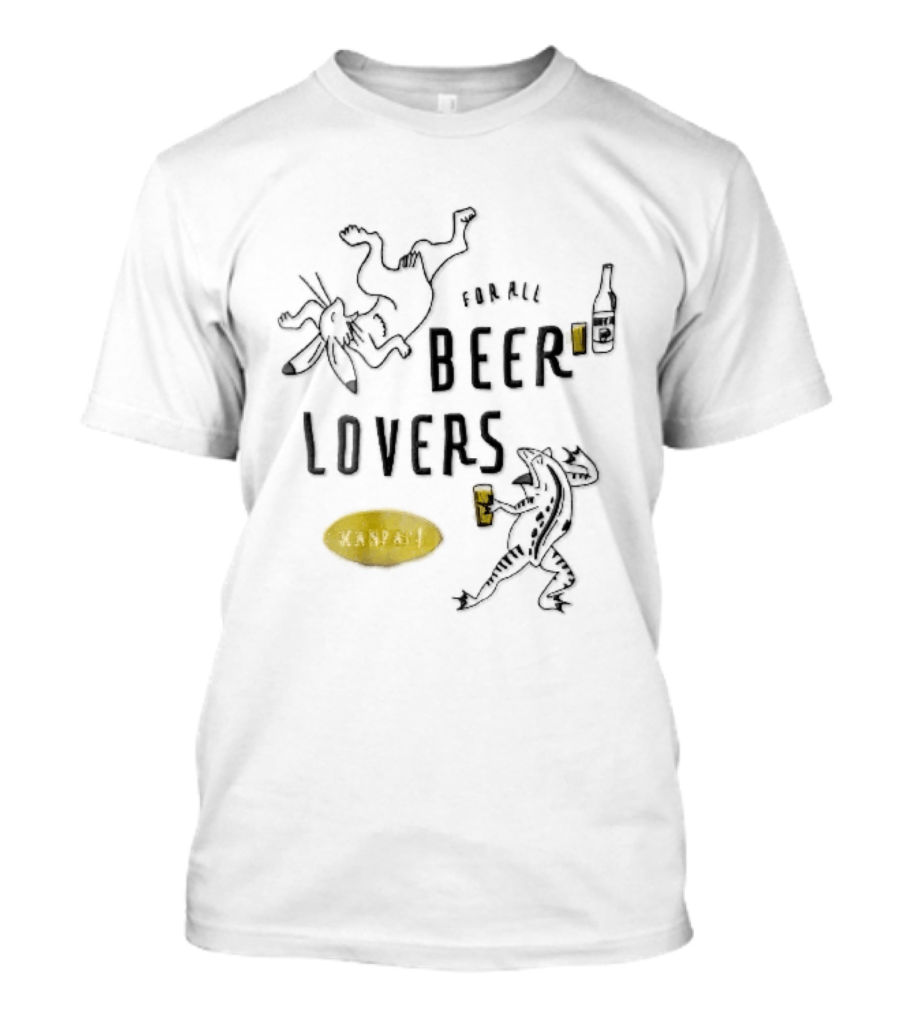 For All Beer Lovers Kanpai Choju Giga Dancing Rabbit Frog Kanpai Cheers T-Shirt