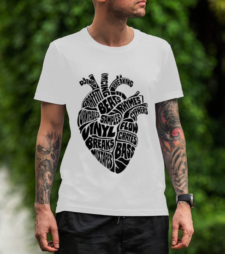 Heartbeat Of Hip Hop Culture Anatomy T-Shirt