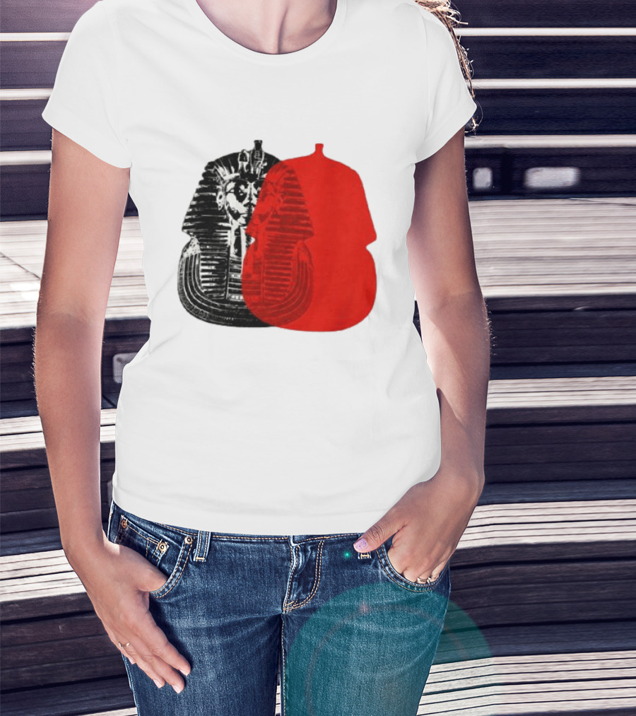 Pyramids Half Marathon Store The Tut Edit Egyptian Pharaoh Mask T-Shirt